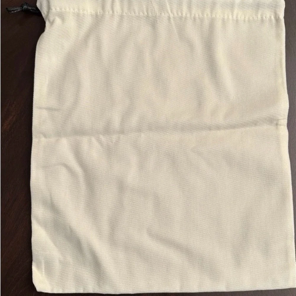Fendi Ivory Storage Bag with Black Logo 13x11 - Picture 2 of 2